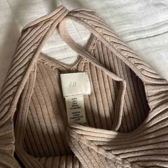 H&M Beige Ribbed Camisole - Picture 4 of 6